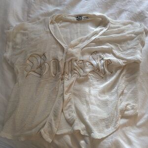 Boys Lie Cream Jersey Top